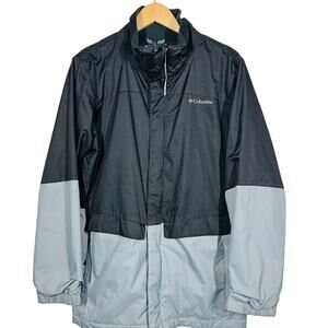 Columbia interchange Full Zip Snap Jacket Outdoor Rugged Mock Neck Hood - XL